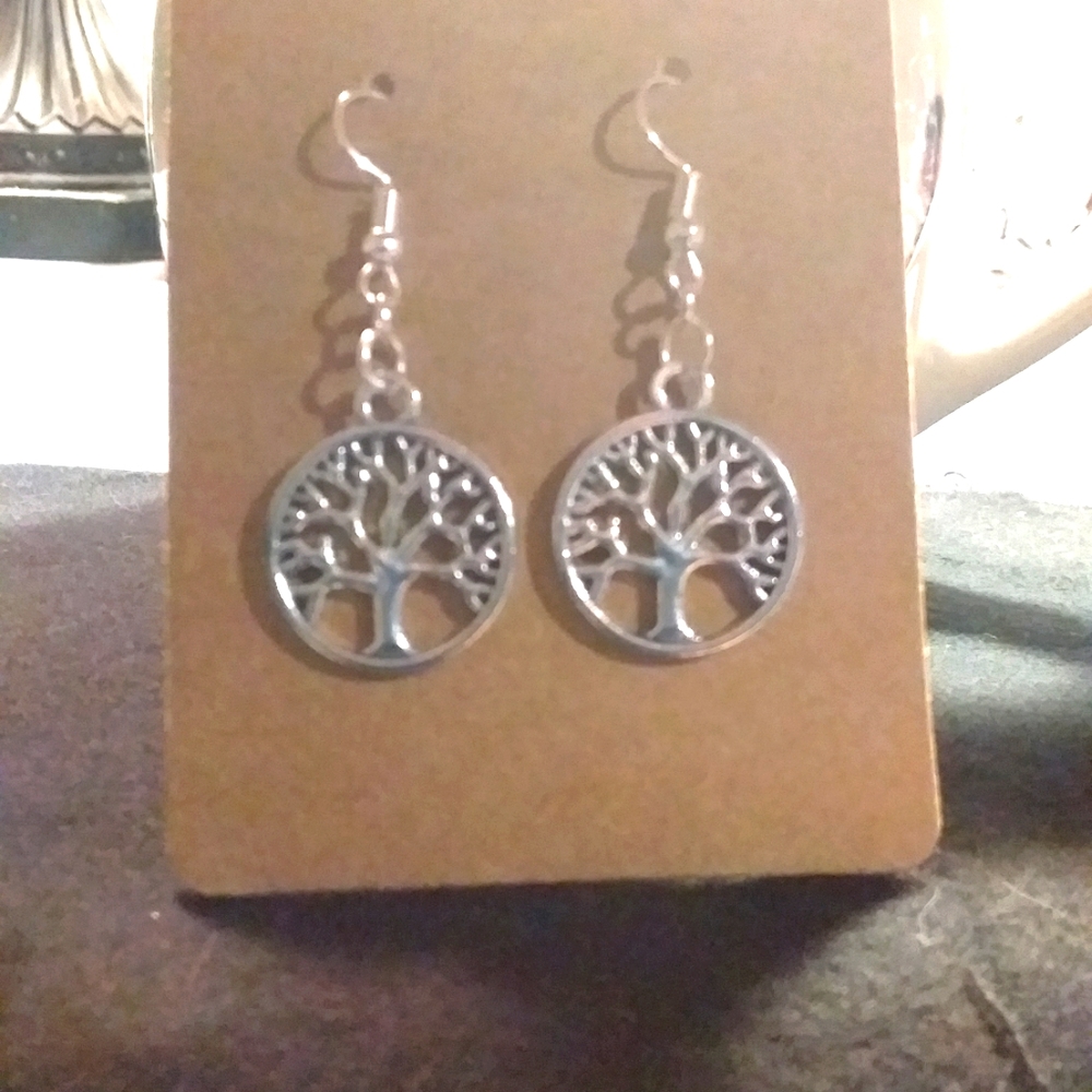 Silver Tree of Life Earrings
